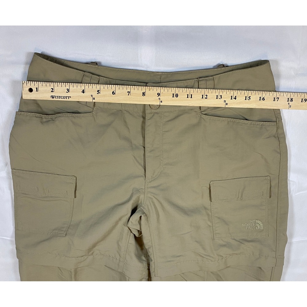 The‎ North Face Women's Khaki Zip Off Convertible Cargo Hiking Pants 10 Gorpcore - Picture 7 of 15